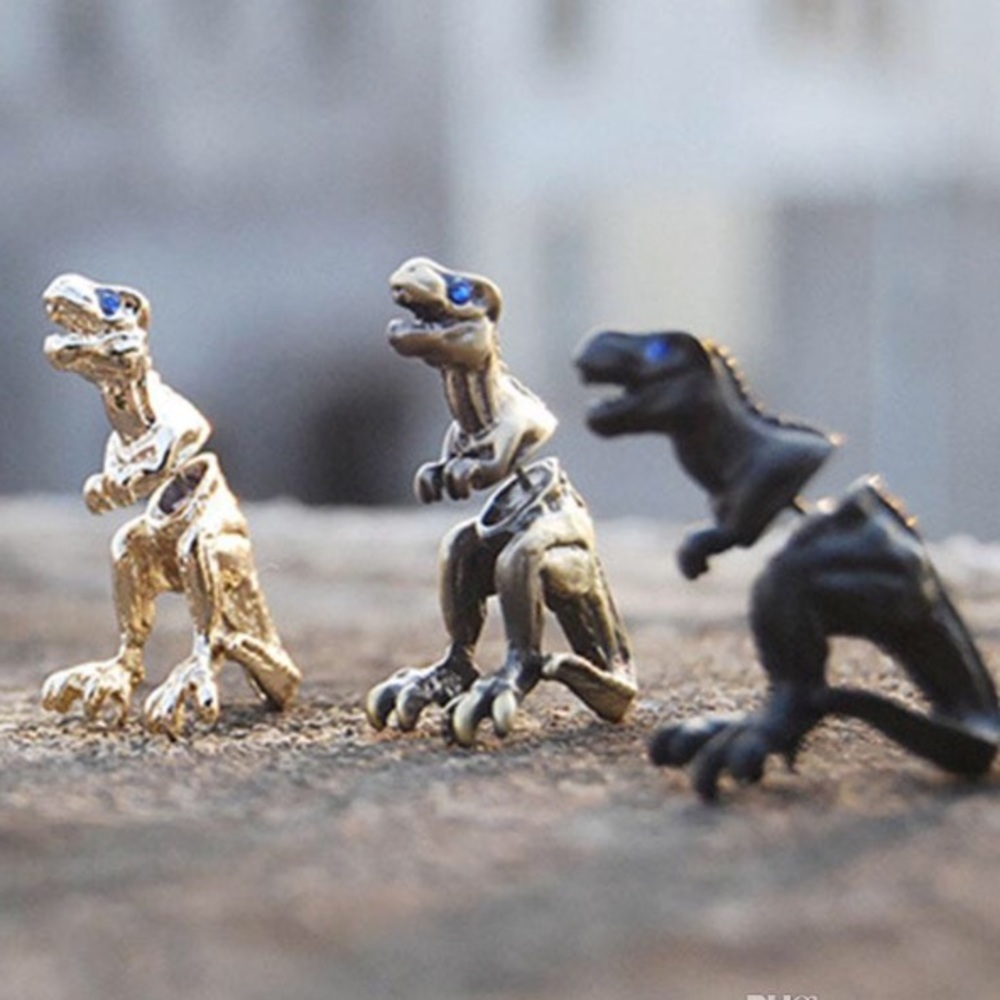 Dinosaur earring set (mystery) silver or gold new - Picture 2 of 8